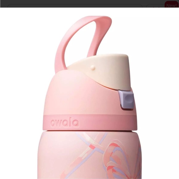 Owala pink Sugar Plum Fairy 32 Oz FreeSip Water Bottle Holiday Edition Pink NEW - Picture 4 of 7